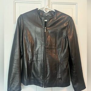 Black leather jacket